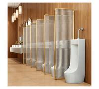 Urinal Cubicle Partitions,Wall-Mounted Toilet Privacy Screen Partition,Suitable for Public Spaces Such As Schools and Shopping Centres(180x40 Gold,2 PCS)