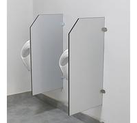 Urinal Divider 2-Pack, Heavy Duty Bathroom Privacy Screen, Wall Mounted Partition for Men's Restroom, Sturdy Stainless Steel Brackets, Space Saving, Easy Install