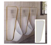 Urinal Divider Privacy Screen,Gold Urinal Partition Divider Screen - Wall-Mounted Translucent Toilet Privacy Extender for Men's Restrooms, 15.7in Width, Ideal for Public Spaces