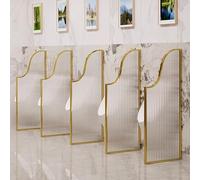 Urinal Divider Privacy Screen, Urinal Partition Wall Mounted Divider With Stainless Steel Frame Tempered Glass Panel Multicolor 1 2 3 4 5 Pcs(Gold,4pcs)