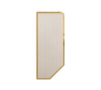 Urinal Divider Privacy Screen, Urinal Partition Wall Mounted Stainless Steel Frame Tempered Glass Multicolor 1-5 pcs(Gold,5pcs)