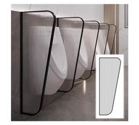Urinal Divider Privacy Screen,Wall-Mounted Urinal Privacy Partition Divider Screen, 15.7in Black Translucent Toilet Divider for Public Restrooms, Men's Urinal Privacy Extender, Durable and
