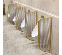 Urinal Divider Screen Panel Toilet Partition, Extra Protection and Privacy Men Urinal Privacy Screen Toilet Partition, for Public Space/Bathroom/Hotel (Color : Gold, Size : 3 pcs)