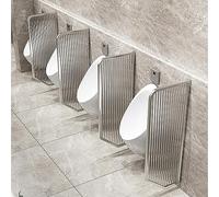 Urinal Divider Screen Panel Toilet Partition, Extra Protection and Privacy Men Urinal Privacy Screen Toilet Partition, for Public Space/Bathroom/Hotel (Color : Silver, Size : 4 pcs)