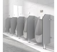 Urinal Divider Screen Panel Toilet Partition, Floor-Standing Adult Urinal Baffle, with Stainless Steel Corner Code for Shopping Malls, Public Place (Color : 2 pcs)