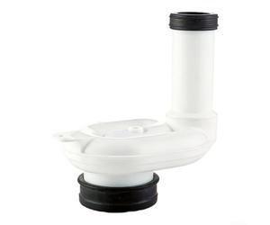 Urinal Drain Pipe Kit With Curved Wall Compatibility For Relocating Drainage Lines And Managing Water Storage Featuring Simple Installation And Robust Polypropylene Build For Long Term Utility(A)