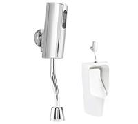 Urinal Flush Valve Automatic Sensor, Touchless Toilet Flush Valve Wall Mounted, Brass Manual Override Flush for Commercial Restroom Home Public Male Toilet