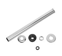 Urinal Flush Valve Extension Pipe Kit 200mm with Sealing Ring and Cap | Metal Inlet Tubing, Decorative Cover, Rubber Gasket, Manual Operation, Strong Flow, Suitable for Hotel and Toilet Repairs