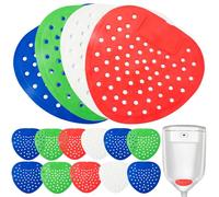Urinal Mats 15Pcs Urinal Screen Deodorizer 7x6 Inch Heart-Shaped Urinal Screen Long Lasting Anti-Cloging Urinal Deodorizer for Men Urinal, Random Color