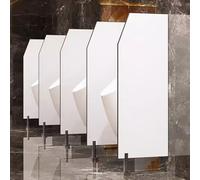 Urinal Partit Wall Floor-Standing Urinal Partit Wall Partit Panel 1 Piece with Stainless Steel Accessories Suitable for Schools Public Places A
