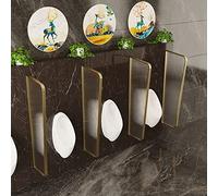 Urinal Partition 2-Piece, Glass Divider for Bathroom, Creative Restroom Wall, Stylish Hard Glass Room Divider for Modern Spaces