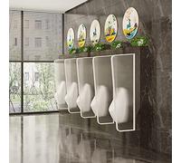 Urinal Partition 2-Piece, Glass Divider for Bathroom, Creative Restroom Wall, Stylish Hard Glass Room Divider for Modern Spaces