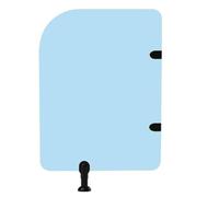 Urinal Partition, Children's Toilet Partition 0.5 Inches Thickness, Strong and Durable, for Kindergarten, Schools, Public Place(Blue 1pcs,60x90cm)