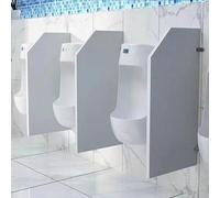 Urinal Partition Divider With Stainless Steel Frame, Wall-Mounted Men Urinal Screen Toilet Partition With Accessories,Shopping Malls/Public Places/Hotel
