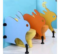 Urinal Partition for Kindergartens, Waterproof Children's Urinal Cartoon Privacy Screen,Toilet Protection Divider, Easy to Install(Rabbit 3-Pack,W300mm*H600mm)