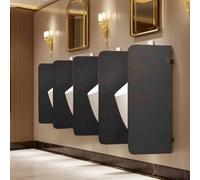 Urinal Partition for Men's Restroom, 90x40cm Wall-mounted Urinal Screen Toilet Partition, Toilet Protection Divider Sheet, for School/Shopping malls/Public Places(Black,2pack)