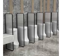Urinal Partition for Men's Restroom, Stainless Steel Divider, Urinal Partition Divider Screen, Wall-Mounted Toilet Privacy Screen Baffle, for Hotel/Schools/Public Places(2pack,120x40cm)