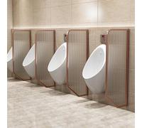 Urinal Partition Screen, Wall-Mounted Translucent Privacy Panel with Metal Border, No Exposed Screws - Ideal for Bars and Offices