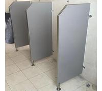 Urinal Partition Screen with Aluminum Alloy Frame, Floor-Mounted Urinal Baffle with Stainless Steel Corner Code for Public Restrooms