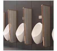 Urinal Partition Urinal Divider Men Urinal Privacy Screen Baffle With Tempered Glass, Wall Mounted Public Toilet Privacy Screens, Urinal Divider Screen Panel For Schools,Rose Gold-4 Pcs Made in China