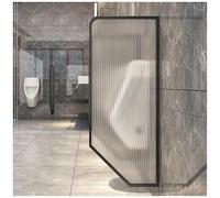 Urinal Partition Urinal Divider Public Toilet Partition Screens With Tempered Glass, Men'S Urinal Privacy Waterproof Baffle, Urinal Partition Divider For Hotel, Schools,Black1-6 Pcs Made in China