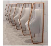 Urinal Partition Urinal Divider Toilet Partition Divider With Stainless Steel Frame, Wall Mounted Public Toilet Partition Screen, Men'S Urinal Privacy Waterproof Baffle F,Rose Gold-5 Pcs Made in China