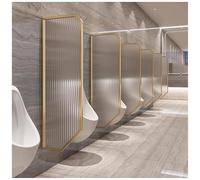 Urinal Partition Urinal Divider Wall Mounted Urinal Partition Divider, Men Urinal Privacy Screen Baffle With Tempered Glass, Urinal Partition For Shopping Malls, Hotels,Gold-5 Pcs Made in China