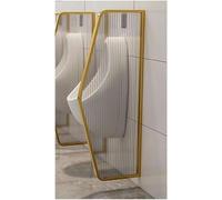 Urinal Partition Urinal Screen Toilet Partition Wall-mounted Mens Urinal Privacy Screen, Urinal Partition Toilet Protection Screen Divider Partition for Schools/Shopping Malls ( Color : Gold , Si