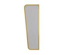 Urinal partition, wall-mounted urinal deflector, waterproof urinal divider for toilets, tempered glass panel and stainless steel frame, for schools/bars/hotels/public places (gold, 100 cm, s