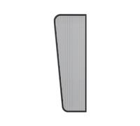 Urinal partition, wall-mounted urinal deflector, waterproof urinal divider for toilets, tempered glass panel and stainless steel frame, for schools/bars/hotels/public places (black, 100 cm,