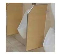 Urinal Partition, Wall-Mounted Urinal Partition, Privacy Screen Wall-Mounted, for Public Restroom(Wood Color,4pcs)