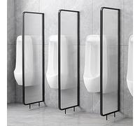 Urinal Privacy Partition Screens, Public Restroom Translucent Glass Dividers, 3 Pack Uri-Partition H140cm×W45cm