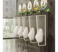 Urinal Privacy Screen for Men, Wall-Mounted Toilet Partition Baffle Divider for Schools & Malls, Rose Gold (4 pcs)