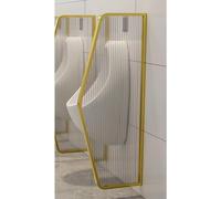 Urinal Privacy Screen PartitionWallMounted Stainless Steel Divider Bathroom Urinal Panel Gold Finish Toilet Partition SpaceSaving Room Divider for Enhanced Privacy