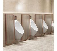 Urinal Privacy Screen,Wall-Mounted Urinal Partition Divider,Urinal Divider Screen Panel,Urinal Partition Divider With Stainless Steel Frame,Men's Urinal Privacy Screen For Bathroo,Rose Gold-4pcs