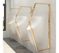 Urinal Privacy Screen with Tempered Glass for Public Restrooms
