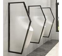 Urinal Privacy Screen with Tempered Glass for Public Restrooms
