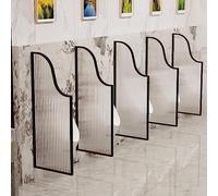 Urinal Privacy Screen with Translucent Glass for Public Restrooms