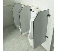 Urinal Privacy Screen - Wooden Waterproof Floor-Standing Divider for Public Restrooms, Bathrooms, and Hotels - 3-Piece Set