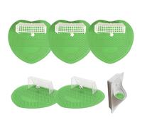 Urinal Screen Anti Odor Football Male Toilet Cleaner Splash Guards Soccer Goal Filter Mats Green 5PCS