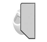 Urinal Screen Baffle, Wall-Mounted Privacy Divider for Men's Restrooms, Ideal for Shopping Malls