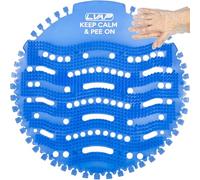Urinal Screen Deodorizer (12 Pack) Odor Protection for Toilets in Office, Schools, Restaurants Bathroom, BLUE Anti-Splash - 12 Urinal Cakes + 12 Free Gloves
