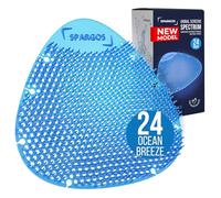 Urinal Screen Deodorizer (24 Pack) - Urinal Cakes - Fresh 3d Wave Anti-Splash - Odor Protection for Toilets in Bathroom Office Stadiums Schools with Free Gloves - 24 pcs Blue Spectrum Model