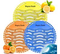 Urinal Screen Deodorizer Mats, 10 Pack, Anti-Splash, Fresh Scent, Bathroom Use (Lemon)