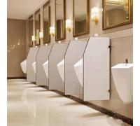 Urinal Screen Toilet Partition, Commercial Wall-Mounted Urinal Screen Toilet Baffle, 35.4"x15.7" Privacy Divider for Hotel, Schools, Hospitals, Shopping Malls Public Places, White(2PCS)