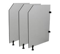 Urinal Screen Toilet Partition, Public Toilet Partition For Men's Restroom Toilet, Protection Divider Waterproof Floor-Mounted Urinal Partition for Public Places(Light gray-3pcs)