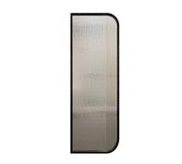 Urinal Screen Toilet Partition， Stainless Steel/Tempered Glass Urinal Partition Wall-Mounted(Black1pcs,120cm/47.2in)