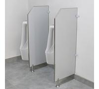 Urinal Screen Toilet Partition， Urinal Partition Light Gray 40/45x120cm Anti-Fold Floor-Mounted Stainless Steel Corner Code(40cm/15.7in2pcs)