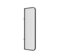 Urinal Screen Toilet Partition, Urinal Partition Tempered Glass Iron Frame Wall Mounted Bathroom Privacy Public Space Multiple Quantities(1Pcs)
