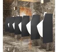 Urinal Screen Toilet Partition, Wall-Mounted Waterproof Men Urinal Screen Toilet Partition with Accessories for Schools Shopping Malls Public Places(Black-2pcs)